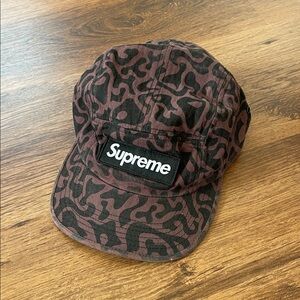 Supreme Black and Brown Graphic Hat